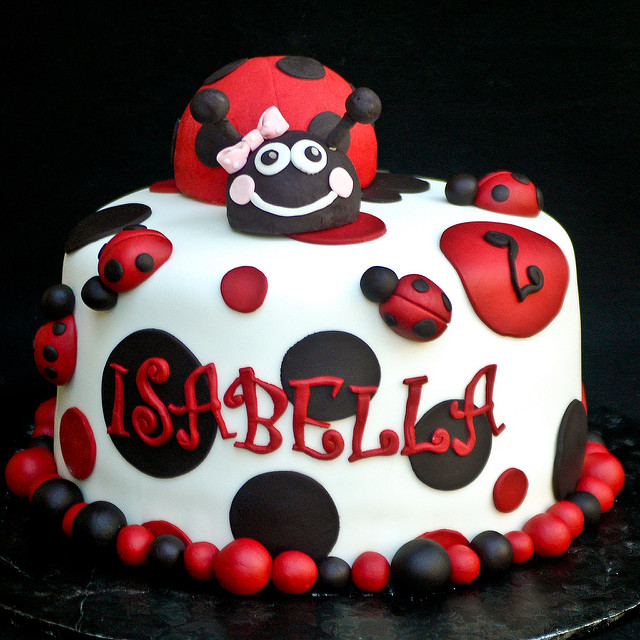 Lady Bug Birthday Cake