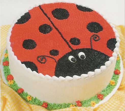 Ladybug Round Cake