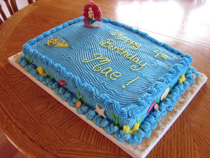 Little Mermaid Half Sheet Cake