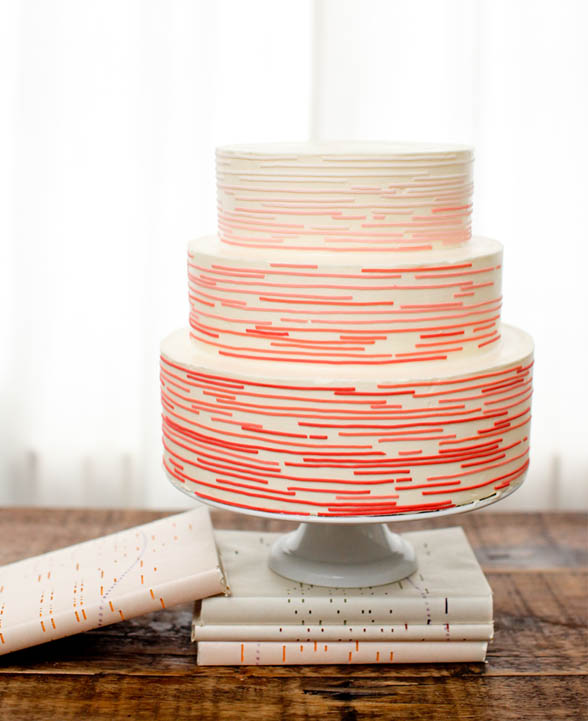 Modern Ombre Wedding Cake