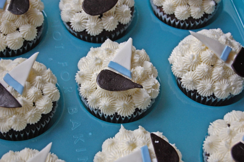 Nautical Baby Shower Cupcakes