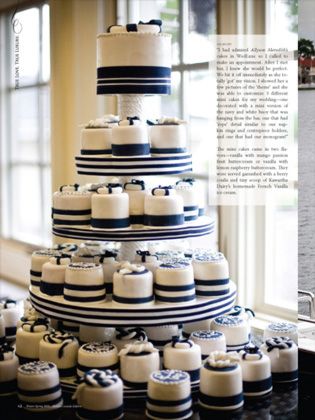 Nautical Cupcake Tower Wedding Cake