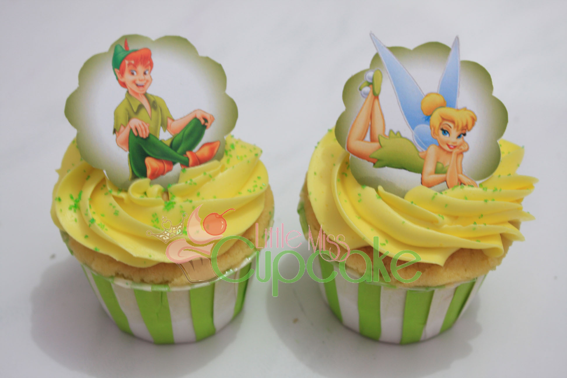 Peter Pan and Tinkerbell Cupcakes