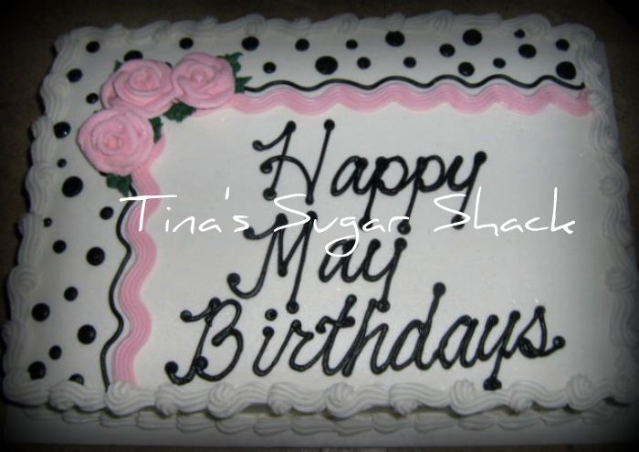Pink and Black Birthday Sheet Cakes