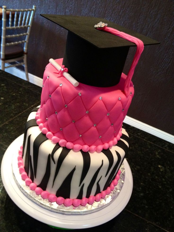 9 Photos of Fondant Graduation Cakes Black And Pink 9 Photos of Fondant Graduation Cakes Black And Pink