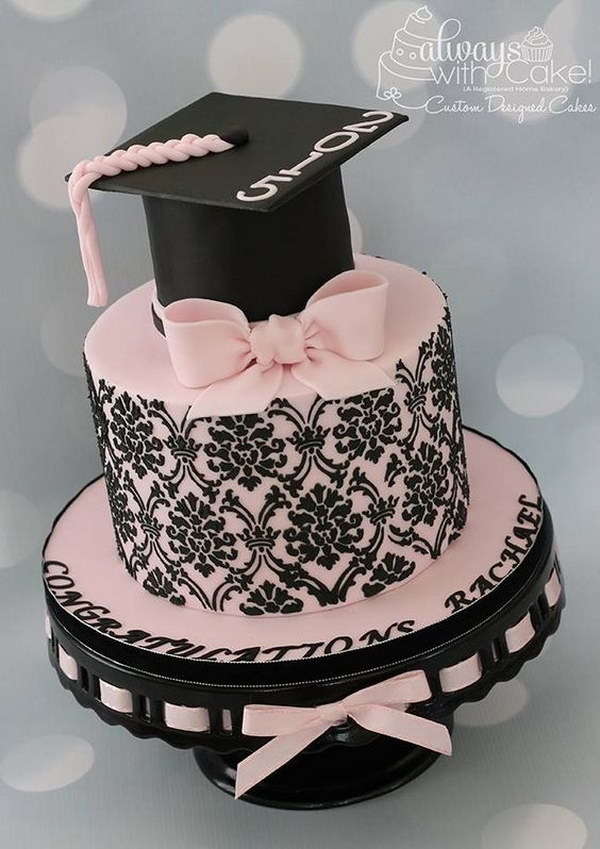 Pink Graduation Cakes Idea Pink Graduation Cakes Idea