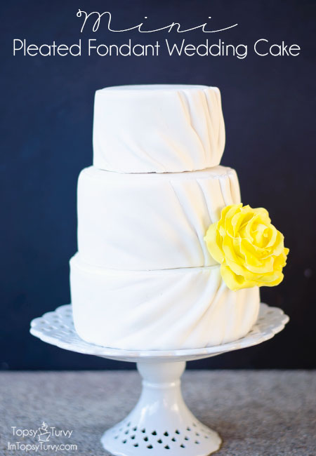 Pleated Fondant Wedding Cake