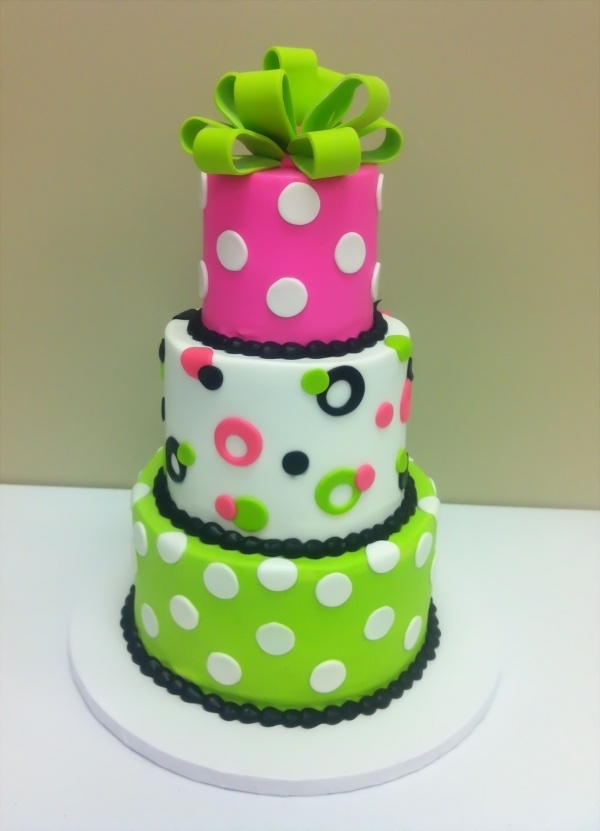 Polka Dot Birthday Cake