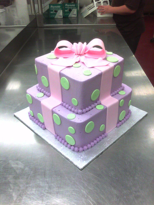 Polka Dot Present Cake