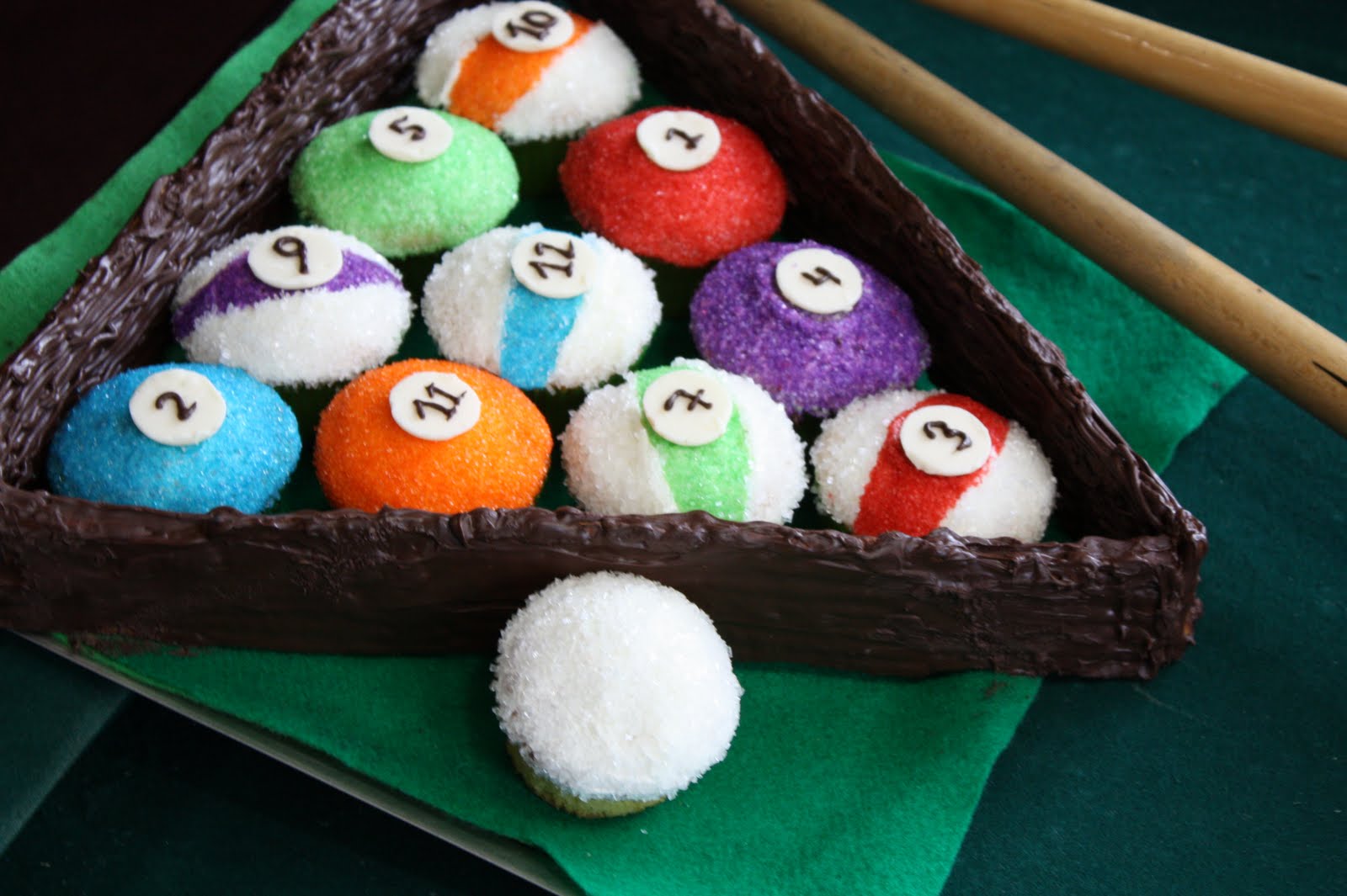 Pool Ball Cupcakes