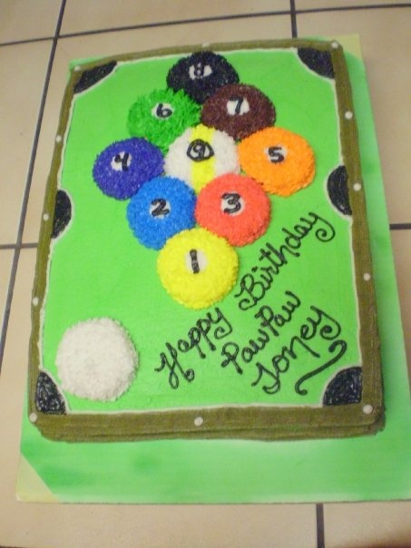 Pool Table Cake