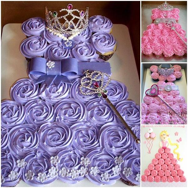 Princess Pull Apart Cupcake Cake