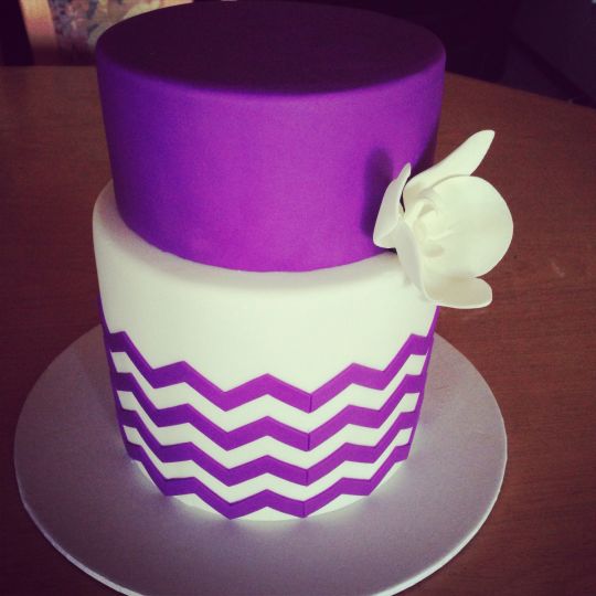 Purple Chevron Cake Purple Chevron Cake