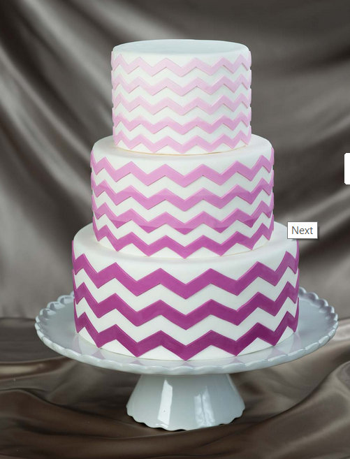 Purple Chevron Cake