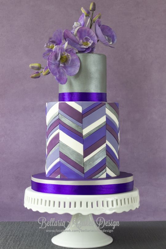 9 Photos of Purple Chevron Square Cakes 9 Photos of Purple Chevron Square Cakes
