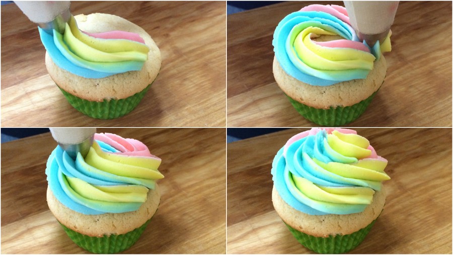 Rainbow Cupcake Frosting Icing Bags