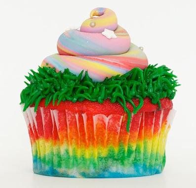 Rainbow Unicorn Poop Cupcakes