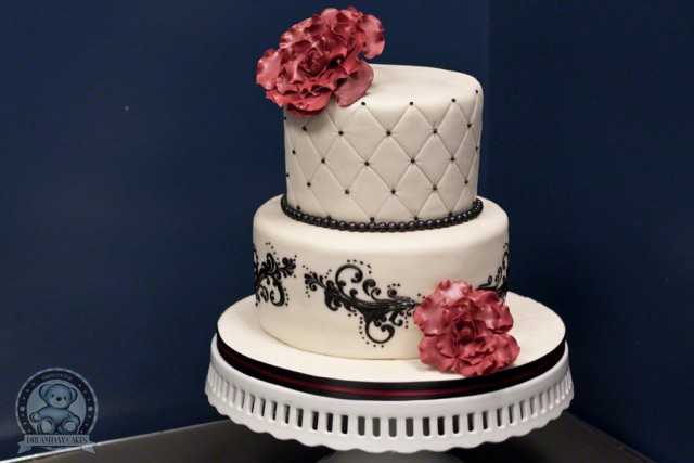 Red and Black Fondant Cake Red and Black Fondant Cake