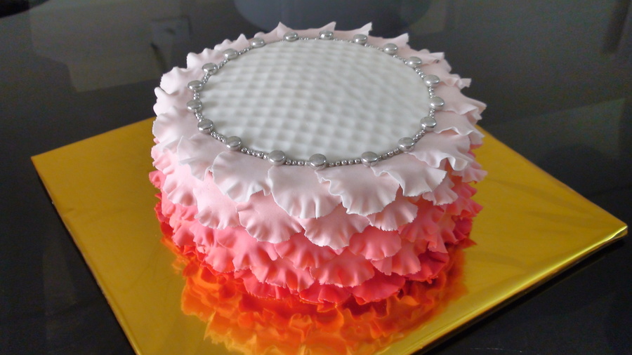 Rose Petal Ruffle Cake