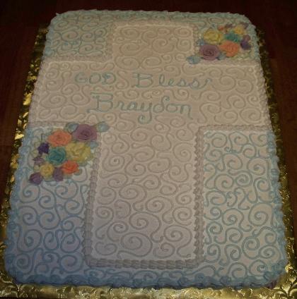 Sheet Cake with Cross