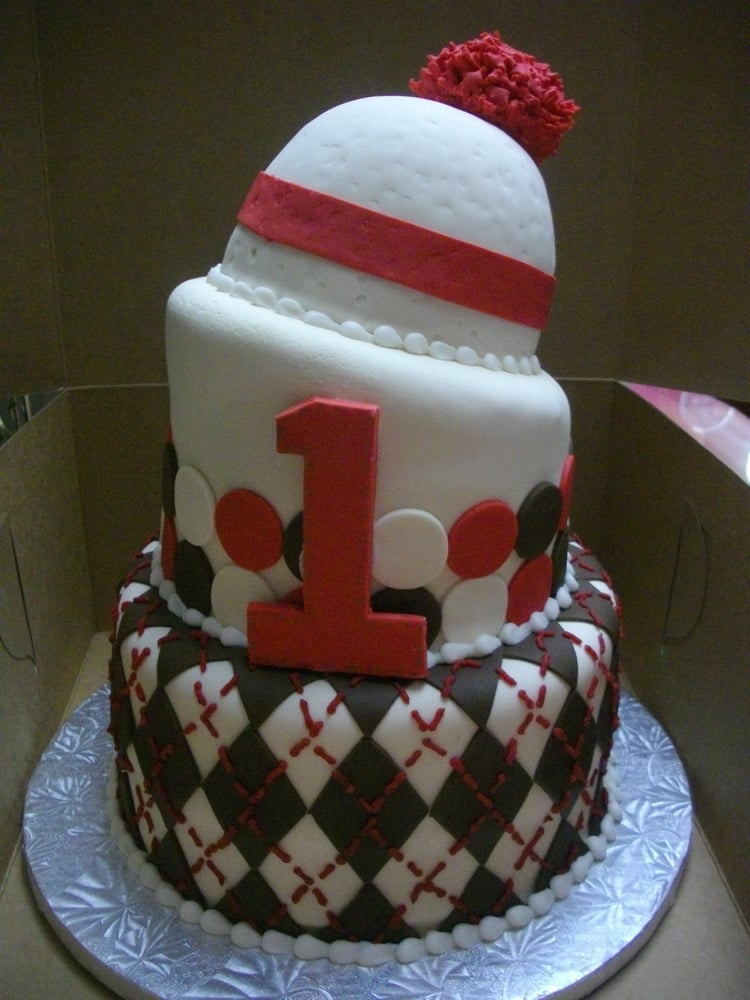 Sock Monkey 1st Birthday Cake