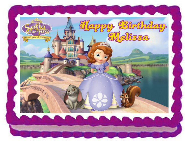 Sofia the First Edible Cake Topper