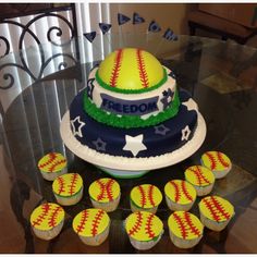 Softball Birthday Cake