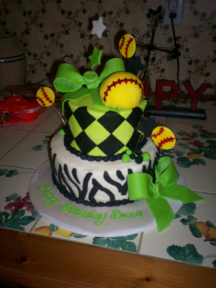 Softball Birthday Cake