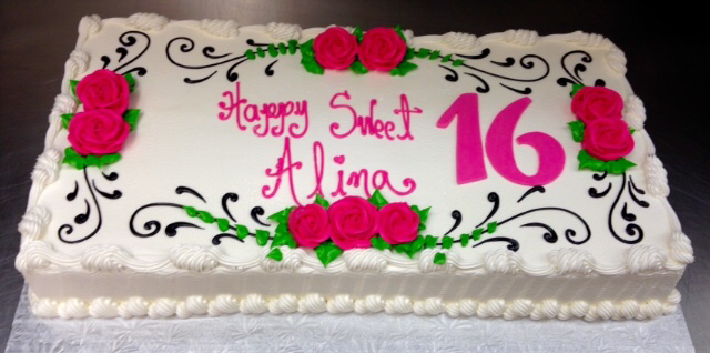 Sweet 16 Birthday Sheet Cakes