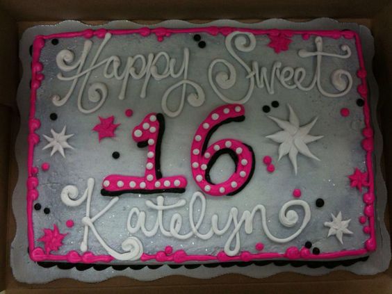 Sweet 16 Birthday Sheet Cakes Sweet 16 Birthday Sheet Cakes