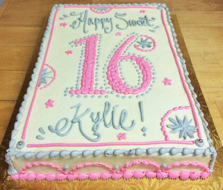 Sweet 16 Birthday Sheet Cakes Sweet 16 Birthday Sheet Cakes