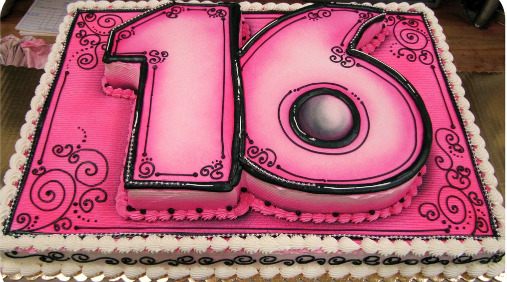 Sweet 16 Birthday Sheet Cakes