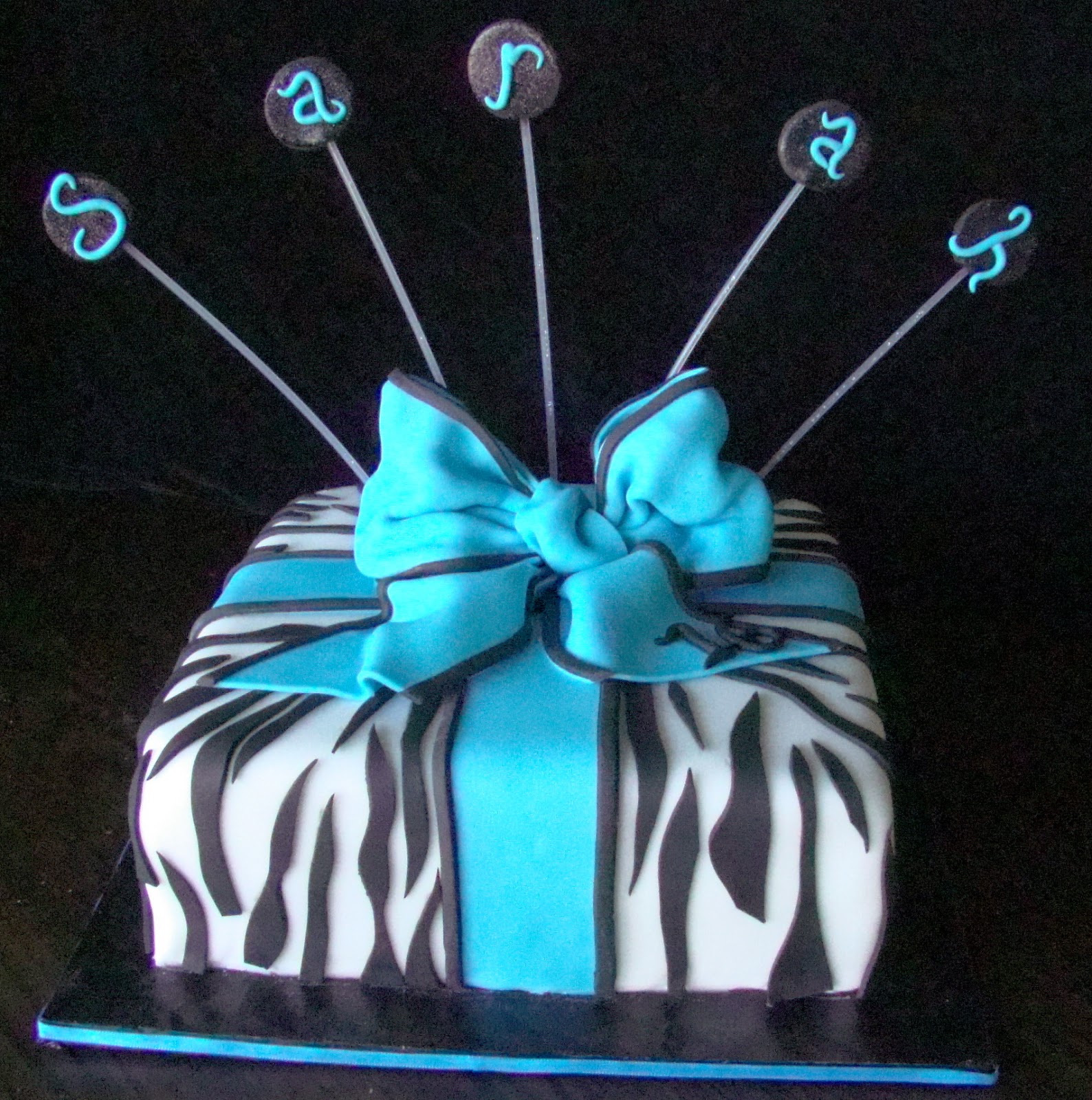 Turquoise Birthday Cake