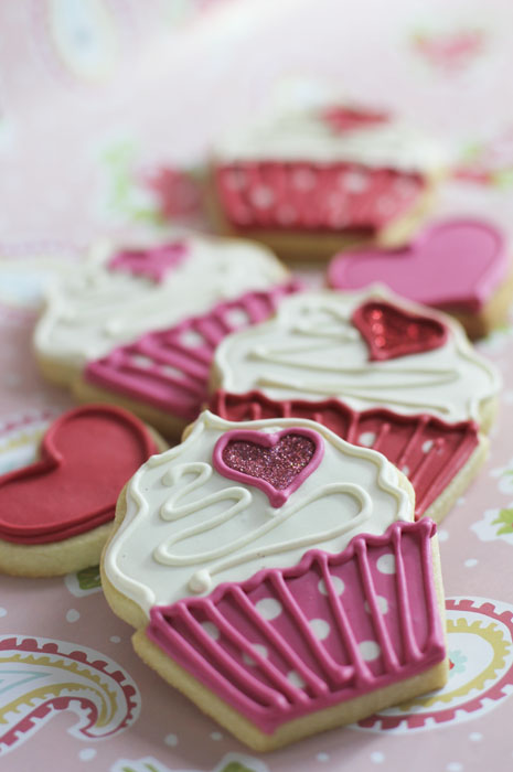 Valentine Cupcake Cookies