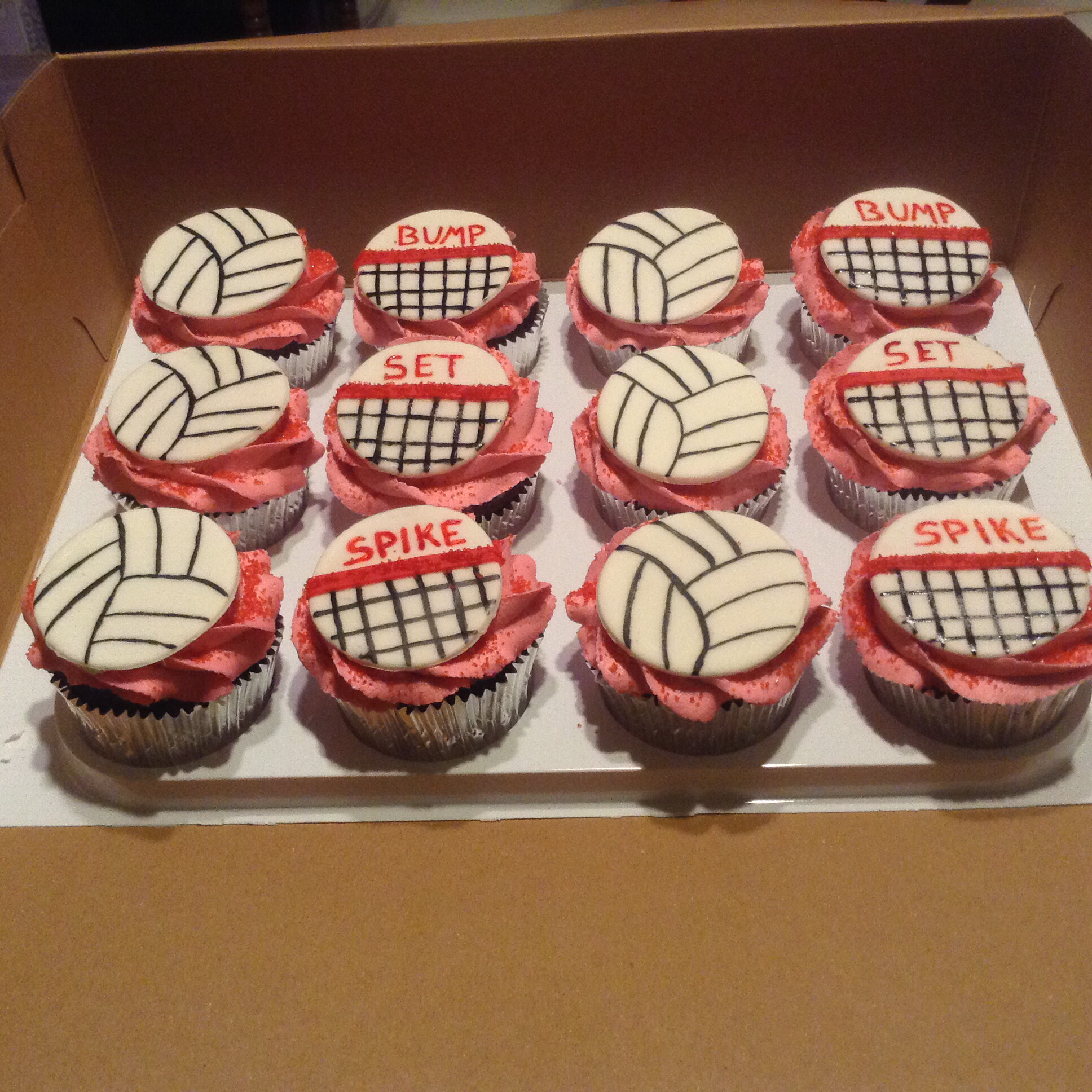 Volleyball Cupcakes