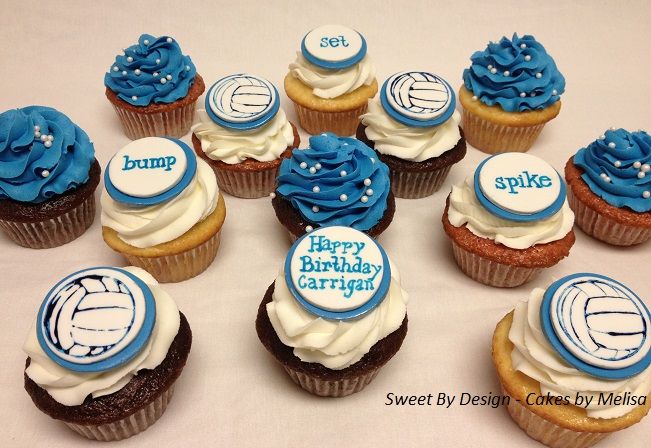 Volleyball Cupcakes