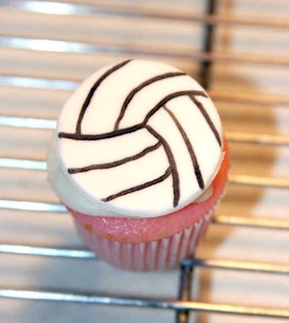 Volleyball Cupcakes