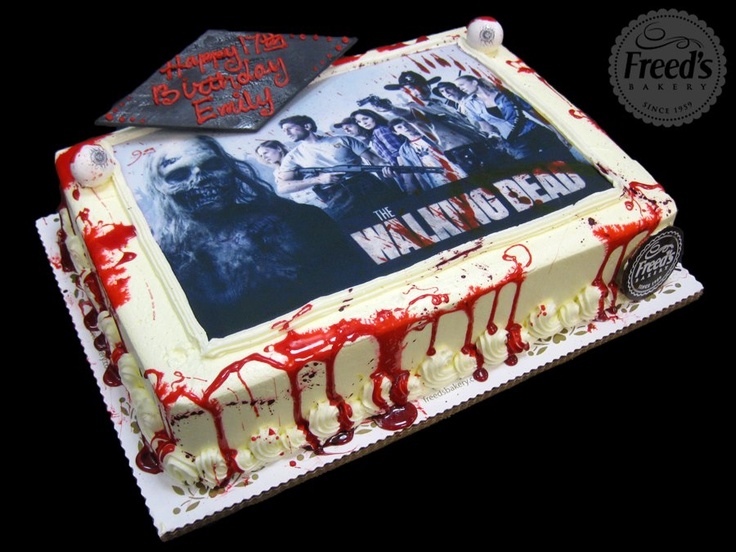 Walking Dead Themed Birthday Cake