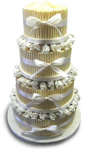 White Chocolate Cigarello Wedding Cake