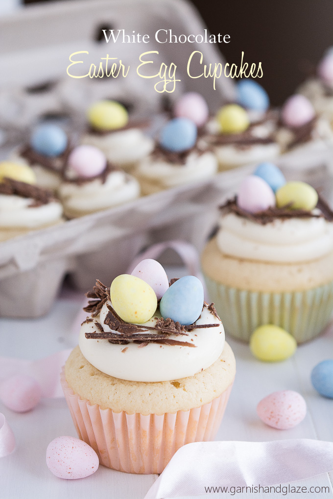 White Chocolate Easter Cupcakes