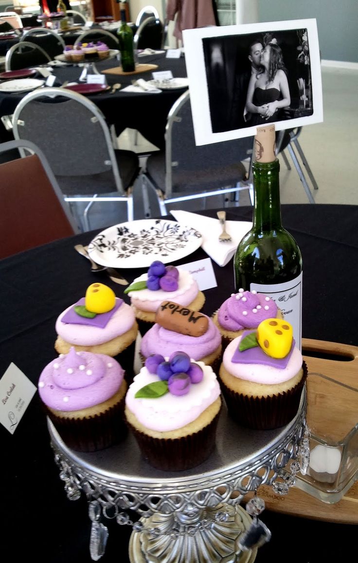 Wine Themed Bridal Shower Cupcakes