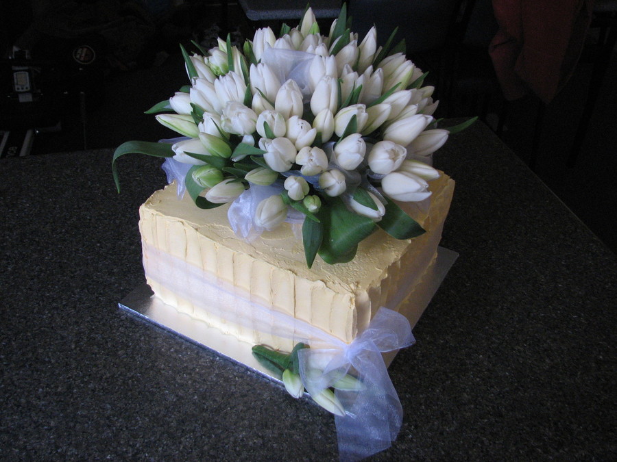 Yellow Buttercream Wedding Cake