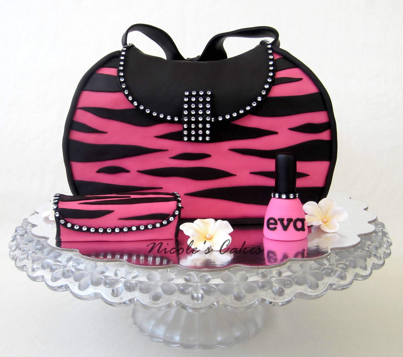 Zebra Purse Birthday Cake