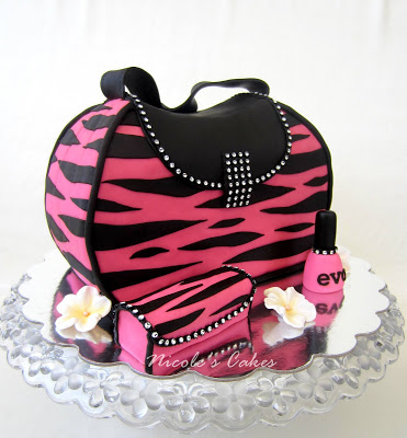 Zebra Purse Birthday Cake