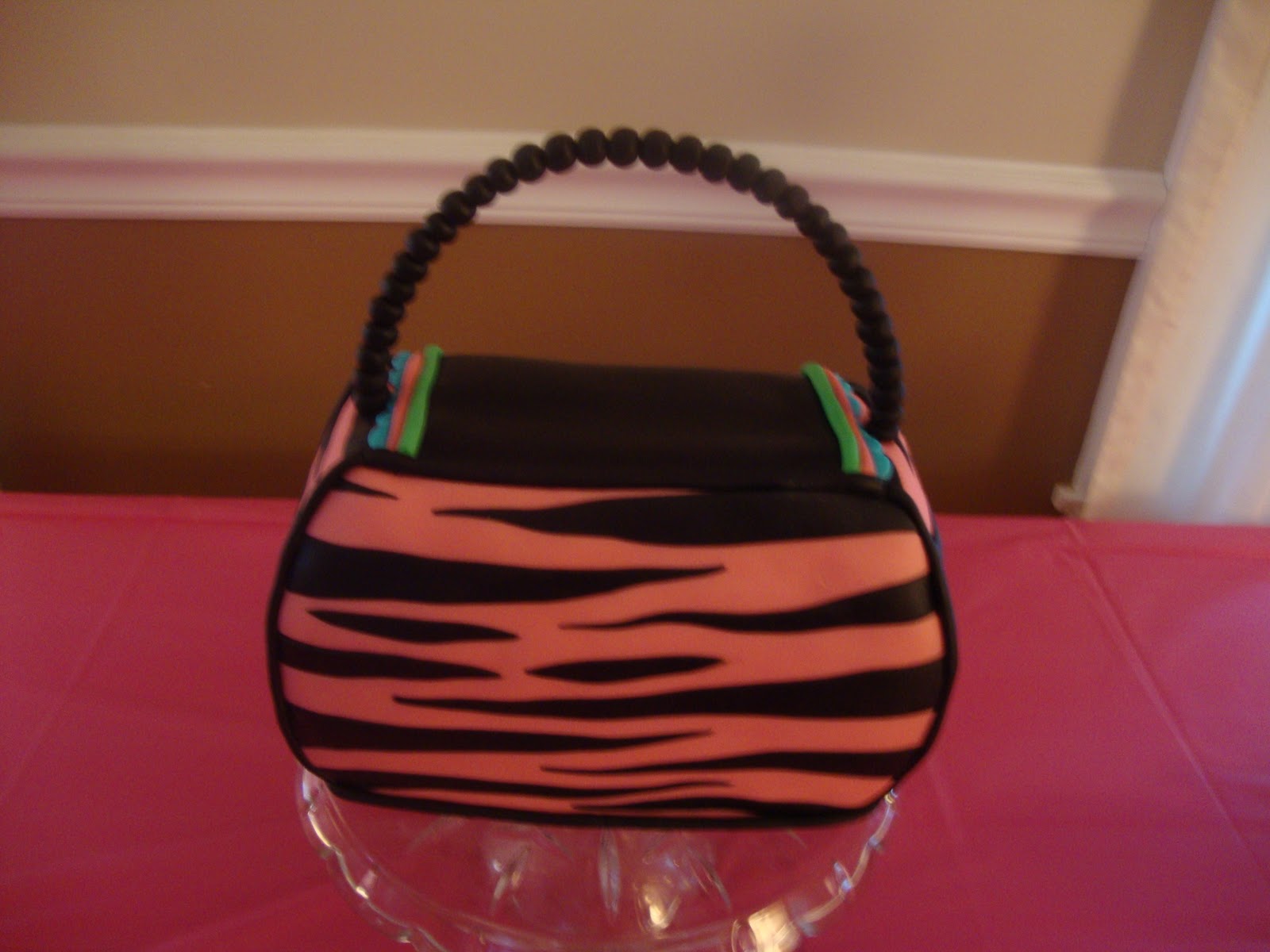 Zebra Purse Cake