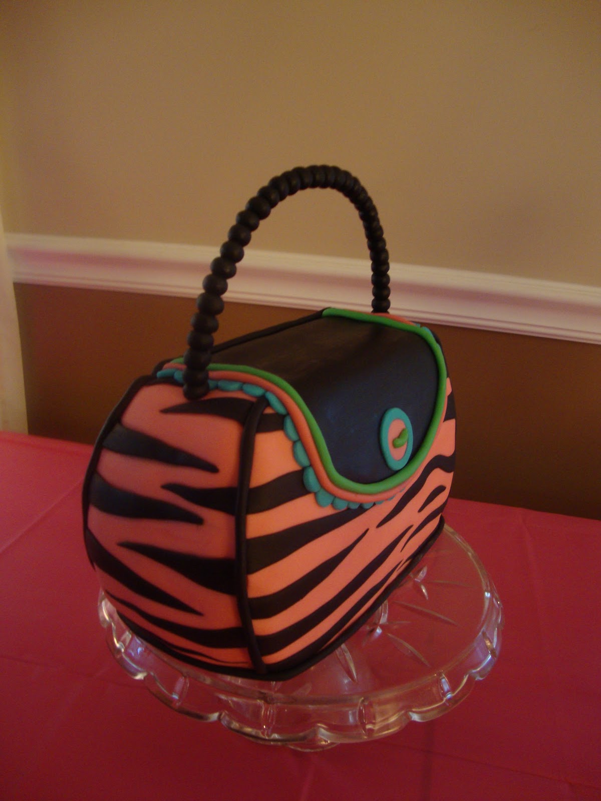 Zebra Purse Cake