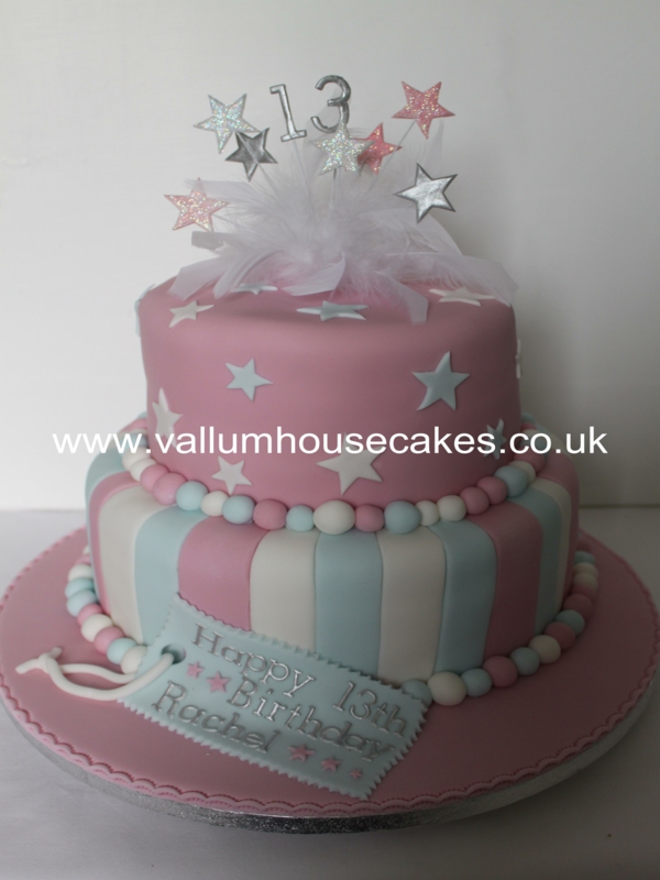 2 Tier Pink Birthday Cake