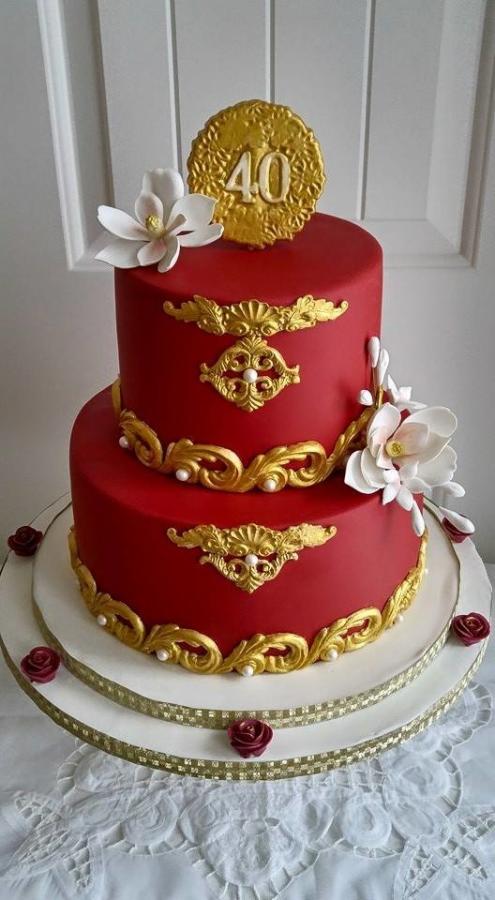 40th Wedding Anniversary Cake Decorations