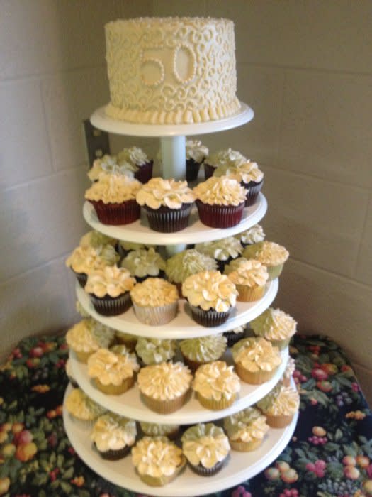 50th Anniversary Cupcake Cake Ideas 50th Anniversary Cupcake Cake Ideas