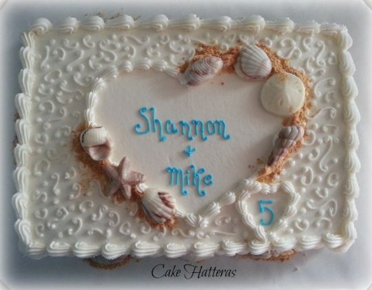 5th Wedding Anniversary Heart Cakes